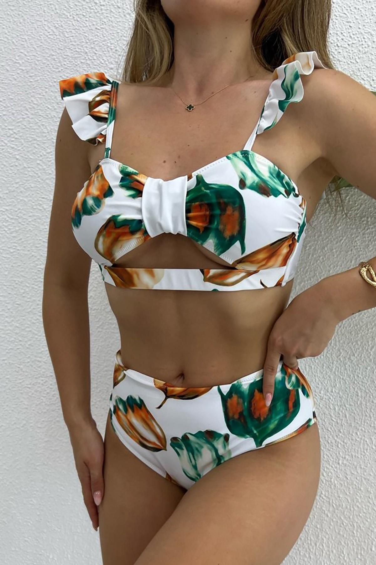 aloha-babe-set-d44b-4 Aloha Yüksek Bel Bikini - Mavi-Beyaz - Görsel 1