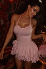 Amanda Kolsuz Mini Elbise - Pembe - Görsel 3