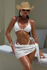 Anabella Örme Detay Bikini Set - Beyaz - Görsel 2