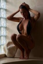 Anna Dekolteli Mayokini - Siyah - Görsel 5
