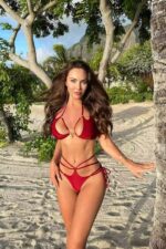 Asimetrica Valentina Bikini - Kırmızı - Görsel 5