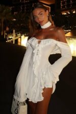 Belinda Mini Elbise - Beyaz - Görsel 5