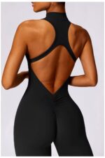 Büzgülü Jumpsuit - Siyah - Görsel 2