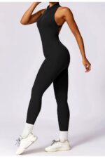 Büzgülü Jumpsuit - Siyah - Görsel 6
