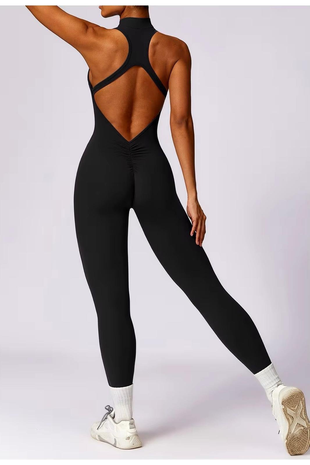 buzgulu-jumpsuit-d89-9c Büzgülü Jumpsuit - Siyah - Görsel 1