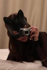 Cat Woman Deri Maske - Siyah - Görsel 2