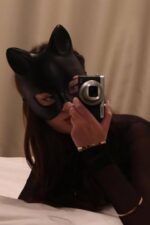 Cat Woman Deri Maske - Siyah - Görsel 4