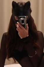 Cat Woman Deri Maske - Siyah - Görsel 3