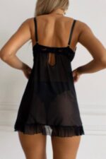 Dantelli Babydoll - Siyah - Görsel 3