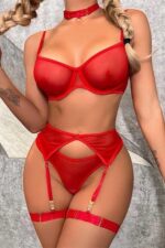Elena Elegante Set - Kırmızı