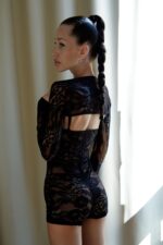 Emma Dantel Jumpsuit - Siyah - Görsel 7