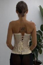 Enissa İşlemeli Korse - Krem - Görsel 6