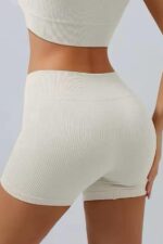 Fitilli Yoga Şort - Beyaz - Görsel 4