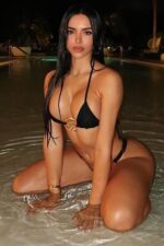Gold Aksesuarlı Brazilian Bikini - Siyah