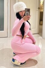 Hoodie Sweater Set - Pembe - Görsel 7