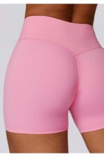 Kısa Popita Gym Tayt Şort - Pembe - Görsel 5