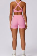 Kısa Popita Gym Tayt Şort - Pembe - Görsel 3