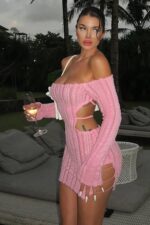 Kristina Triko Elbise - Pembe - Görsel 3