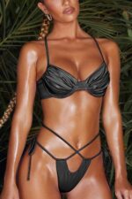 Kuplu Üçgen Bikini - Siyah