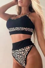 Leo High Bikini - Kahverengi-Beyaz - Görsel 2