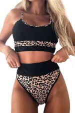 Leo High Bikini - Kahverengi-Beyaz