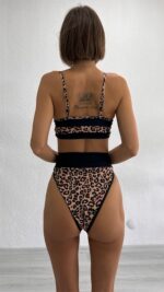 Leo High Bikini - Kahverengi-Beyaz - Görsel 4