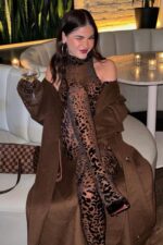 Leopar Luxury Jumpsuit - Kahverengi-Siyah - Görsel 4