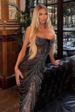Luxury Diamond Leila Elbise - Siyah - Görsel 2