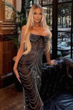 Luxury Diamond Leila Elbise - Siyah