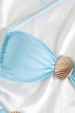 Metal İstiridye Brezilian Bikini - Bebe Mavisi - Görsel 6