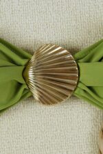 Metal İstiridye Brezilian Bikini - Yeşil - Görsel 4