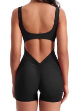 Monica Jumpsuit Tayt - Siyah - Görsel 6