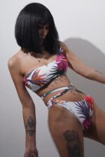 Multi Tek Omuz Bikini - Renkli - Görsel 2