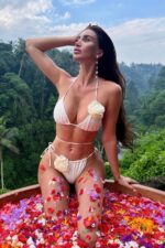 Natalia Güllü Üçgen Bikini - Beyaz - Görsel 5