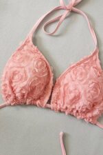 Pina Güllü Brazilian Bikini Set - Pembe - Görsel 4