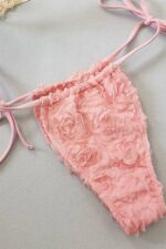 Pina Güllü Brazilian Bikini Set - Pembe - Görsel 3