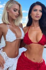 Pina Güllü Brazilian Bikini Set - Kırmızı - Görsel 3