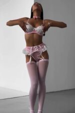 Pink Princess Jartiyer Takım - Pembe - Görsel 3
