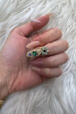 Rosing Nail Ring - Yeşil - Görsel 5