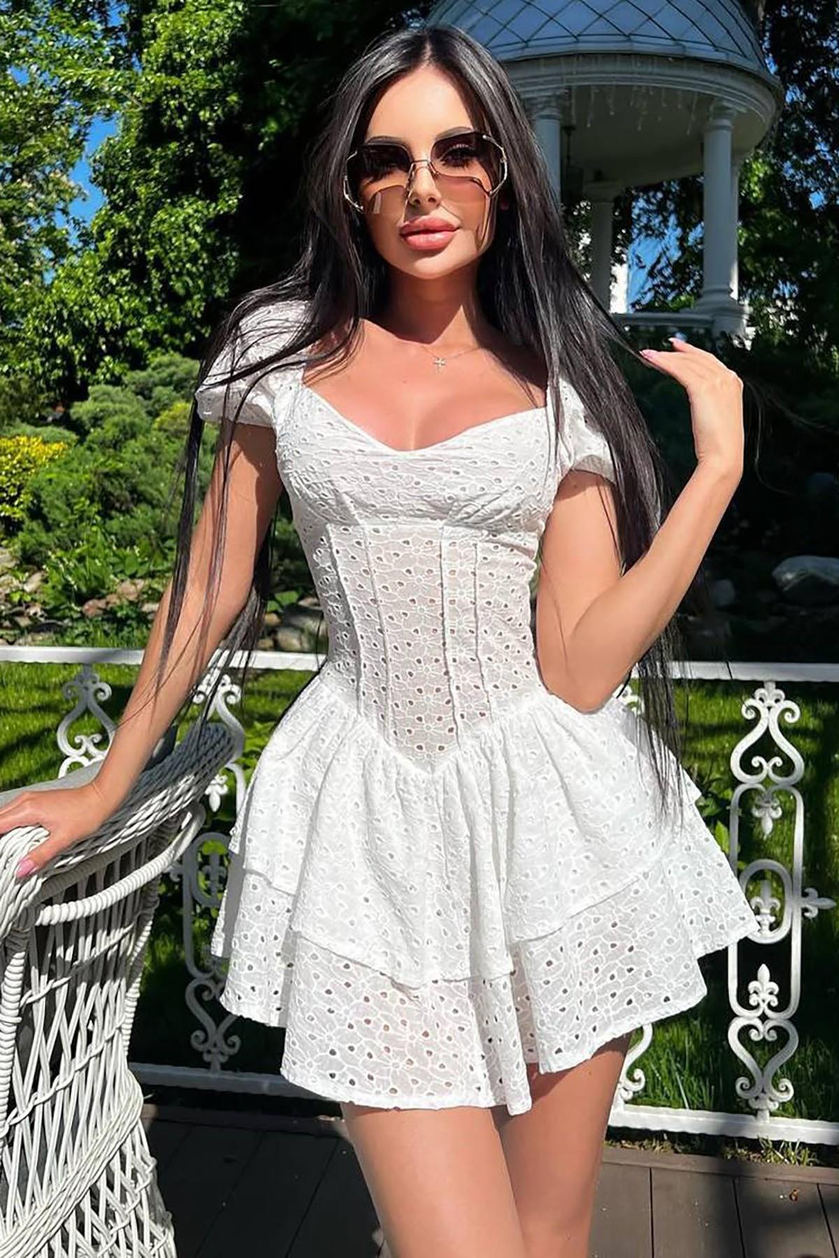 russian-lace-elbise-bc7693 Russian Lace Elbise - Beyaz - Görsel 1