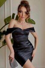 Serina Elbise - Siyah - Görsel 3