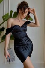 Serina Elbise - Siyah - Görsel 5