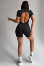 Sırtı Açık Jumpsuit - Siyah - Görsel 4