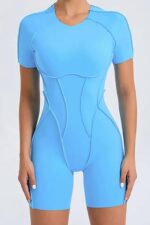 Sırtı Açık Jumpsuit - Mavi - Görsel 4