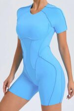Sırtı Açık Jumpsuit - Mavi - Görsel 3