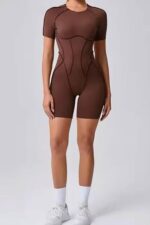 Sırtı Açık Jumpsuit - Kahverengi - Görsel 3
