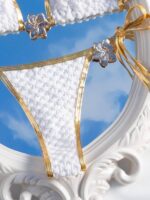 Stella Gold Aksesuarlı Bikini - Beyaz - Görsel 4