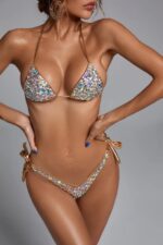 V Cutty Golden Bikini - Altın - Görsel 2