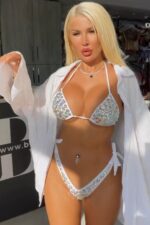 V Cutty Golden Bikini - Beyaz - Görsel 3