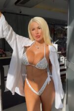 V Cutty Golden Bikini - Beyaz - Görsel 4